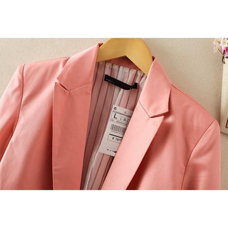 Jacket Coat Women 2015 Candy Coat Jacket One Button Outerwear Coat Tops Blaser Basic Jackets Suit Feminino winter coat women (4)