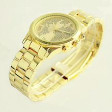 2015 ventas calientes moda tierra para mujer ropa de mujer de cuarzo relojes Casual Ladies reloj reloj de pulsera de relojes de vestir
