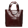 QIANGSHILI Brand Fashion Vintage Solid Casual Tote Oil Split Leather Shoulder Luxury Handbags Women Bags Designer