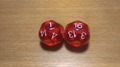 Free shipping Exclusive NEW Beautiful red Crystal dice 2pcs 16 sided D16 for board game card