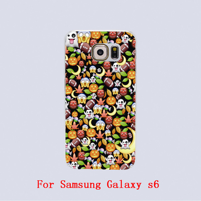 Halloween emoji Design Transparent phone cover cases For Samsung Galaxy S3 9300 /S4 /S5 /S6 /S6 Edge