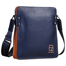 teemzone – Minimalist Leather Handbags Men Messenger Bags with Zipper sacoche homme marque Bolso Hombre Satchel Crossbody J25