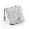 Short Wallet New Fashion Print Wallet Women Lovely Cartoon Tassel Zipper Pocket Ladies Fresh Style Coin