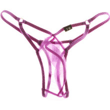 2016 New fashion cool translucent gauze thong design Gay Men’s thong underwear Men string g Gay Men Thong Underpants Bundled Men