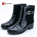 British style rain boots men 2016 summer fashion zipper short boots 39 44 plus size water