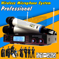Free Shipping Dual Handheld UHF Wireless Microphone System Professional Stage KTV Karaoke Mic Mike Microfone Sem