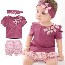 Hot Baby Girl Clothes for Newborn Rompers Infant Baby Boy Summer Clothes Sets ( Romper+Hat+Pants)Casual Baby Clothing