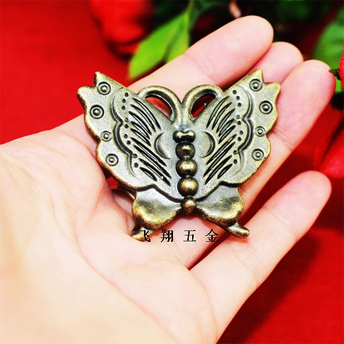 Free shipping 2016 10pcs Butterfly Metal Knob drawer Cabinet Bronze Box pulls Knob pull handle Vintage