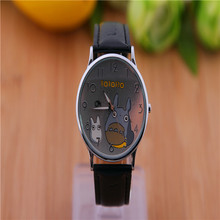 2014 Lovely TOTORO Children Women Watch Quartz Leather Strap Cartoon Anime Hayao Miyazaki Watches Fashion Gift