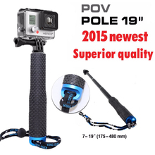 GoPro Aluminum Extendable Pole Stick Handheld Monopod with Mount Adapter for GoPro Hero 4 3+ 3 SJ4000 Xiaomi Yi for sony AS100V