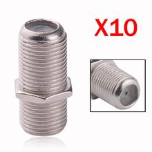 10pcs lot Wholesale F81 Barrel Connector F Type Female F Type Female RG6 RG59 Coax Cable