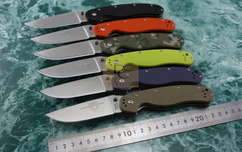 New Ontario RAT Model 1 Big Size Folding knife AUS 8 Blade 6 colors G10 handle