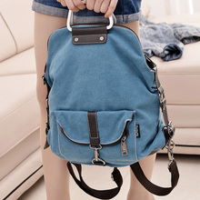 Hot sale six colors fashion canvas Bag Lady backpacks shoulder crossbody bag multifunction women backpack women bags