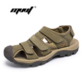 Plus Size Men Sandals Handmade Genuine Leather Summer Shoes Men Slippers Breathable Men s Sandals Causal