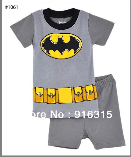 6 sets/lot cotton pajamas for kids children pajamas short sleeve sleepwear suits baby pajamas boy girl pajamas