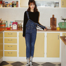 2014 New Free shipping Plus size Korean New Womens Jumpsuit Denim Overalls Casual Skinny Girls Pants