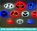 Free shipping 4D WHITE RED BLUE Led Car styling Parking Logo REAR Badge Emblem LED Sticker