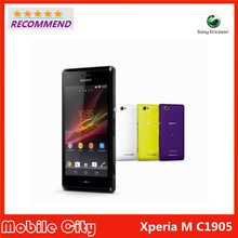 Original Refurbished Unlocked Sony xperia M C1905 cell phone Dual-core Android OS 5MP Camera GPS WIFI RAM1G ROM4G Free Shipping