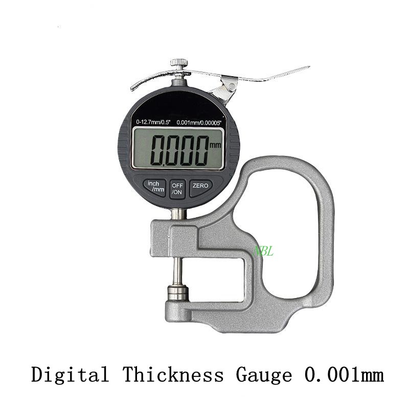 0-10mm 0.01mm Digital Thickness Gauge with Roller Insert Depth Gauge Anvil