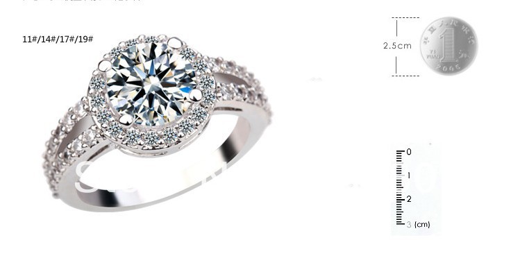 2 carat cubic zirconia engagement rings white gold