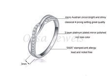 ORSA New Arrival 925 Silver Infinity Ring with Shiny Austrian Zircon Crystal OR44