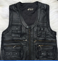 Free shipping 2016 New gentlement genuine leather vest male slim commercial male leather vest sheepskin leather