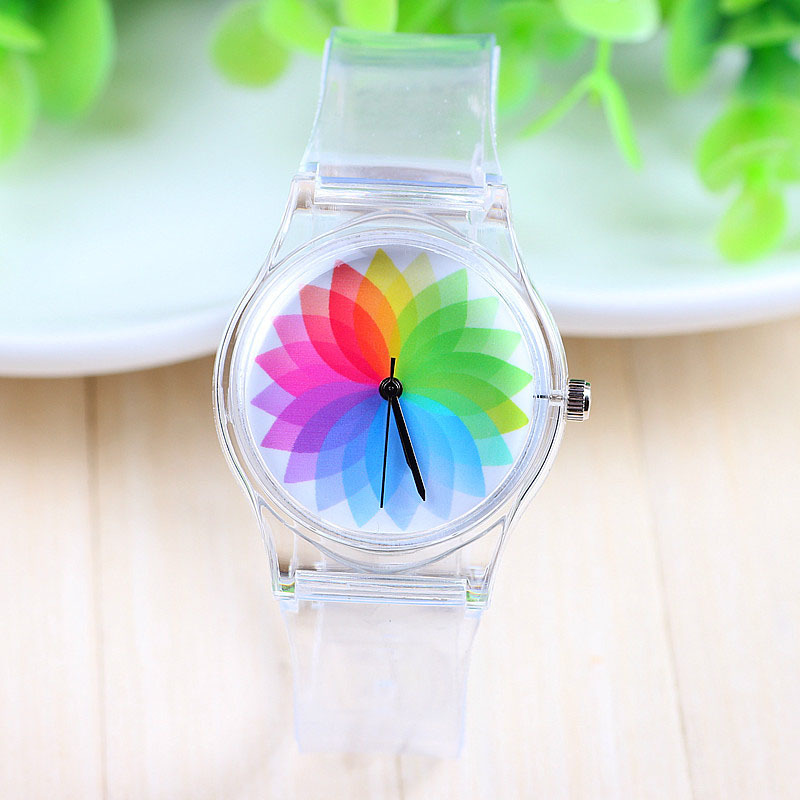 Гаджет  Bowise New Arrival Jelly Silicone Watch Transparent Belt Colorful Dial Casual Women Dress Watch Girls Clock 1piece/lot None Часы