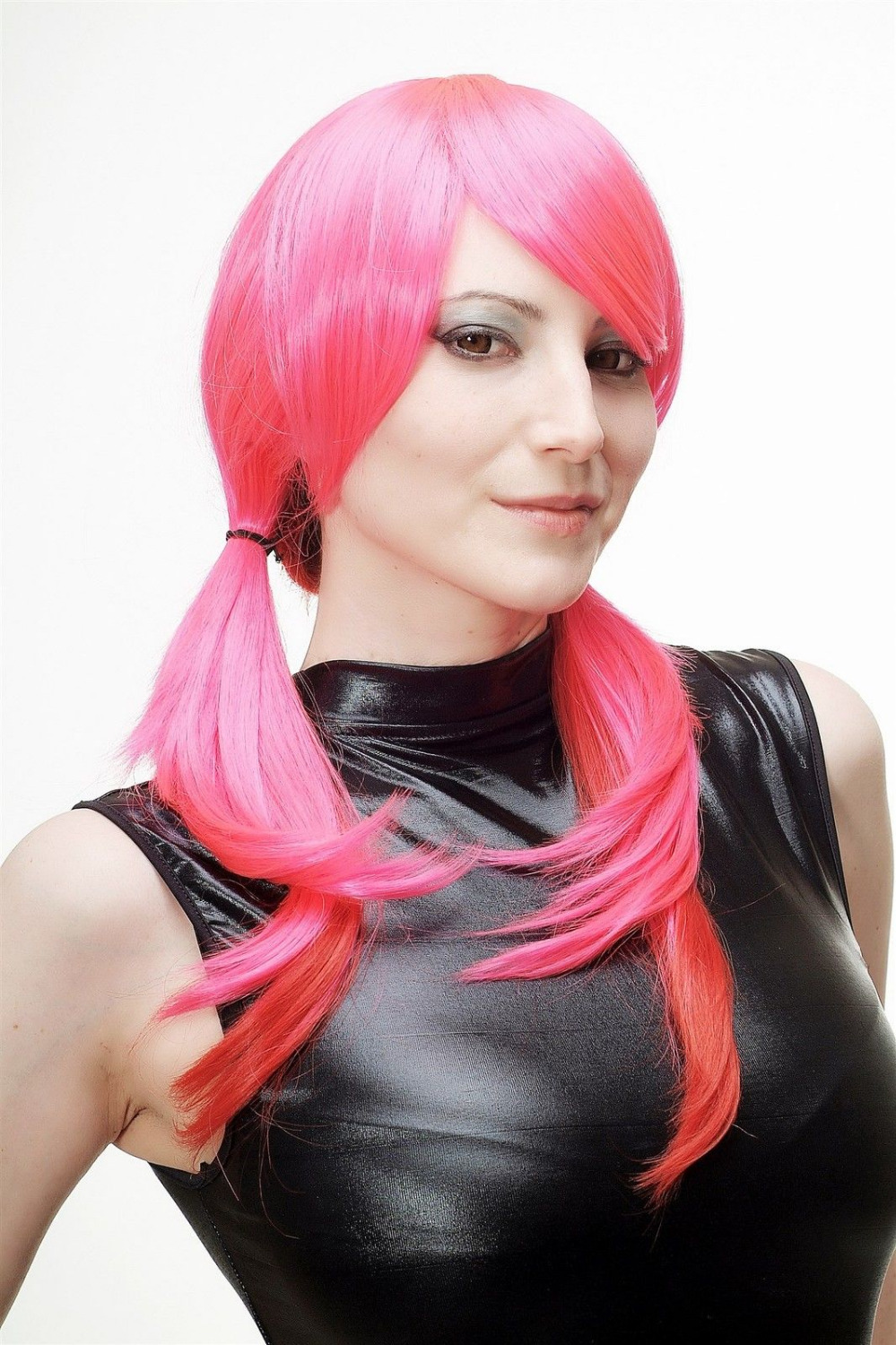 Women's Cosplay Wig Pink Red Cheeky Pigtails Layered Gothic Harajuku H...