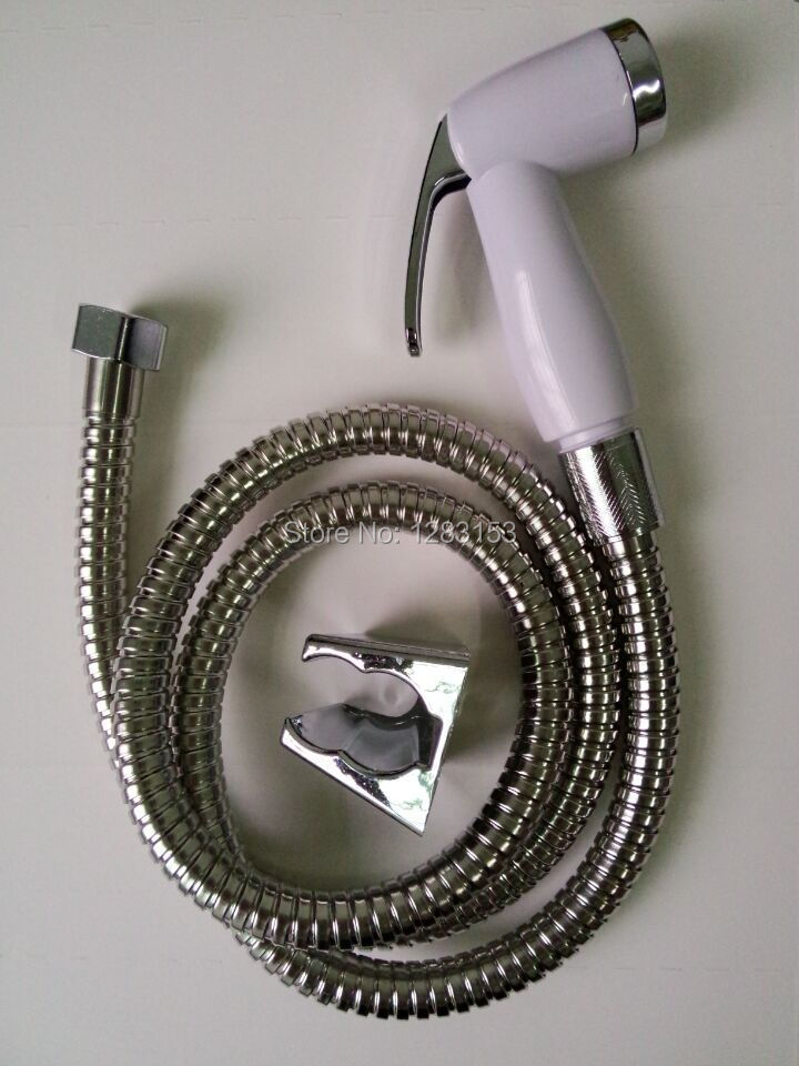 bathroom toilet sprayer bidet gun & stainless steel shower hose & shower holder for women cleaner shattaff high quality