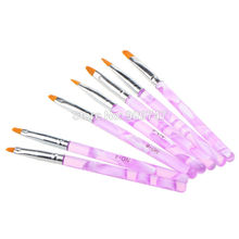 7PCS Acrylic UV Gel Nail Art Tips Painting Brush Pen Builder Handle Tool