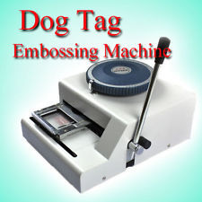Lowest Price 52Code Dog tag embossing machine Manual GI Military Steel Metal PET Dog Tags Embosser