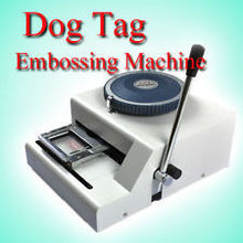 Lowest Price !52Code Dog tag embossing machine, Manual GI Military Steel Metal PET Dog Tags Embosser ID Card Printer Machine