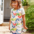 Princess Dress Reine Des Neiges 2017 Brand Baby Girls Summer Dress with Pocket Animal Printed Children