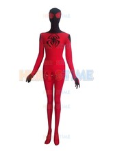 Spiderman Costume Spandex Female Halloween Cosplay Spiderman Stealth Superhero costume show zentai Suit free shipping
