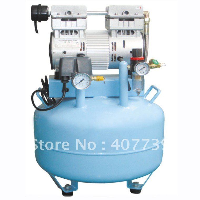 Top 750W 40L One for two dental units piston Silent Oill free Air