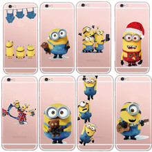 Latest Silicon Cover Despicable Me Yellow Minion Case For Apple iPhone 5 5s/6 6s Soft Clear Phone Cases Shell