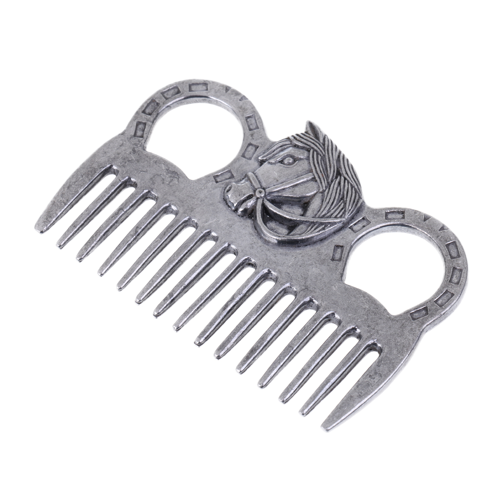 Metal Curry Comb Brush Cleaner Grooming Horse Pony 
