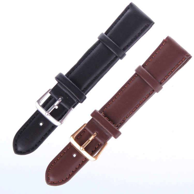 Fashion Leather Watch Straps Black Brown 12 14 16 18 20 22mm Durable Universal Leather Watch