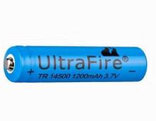 2pcs Lot Ultrafire 1200MAH 3 7V 14500 battery AA Li ion rechargeable battery lithium ion cell