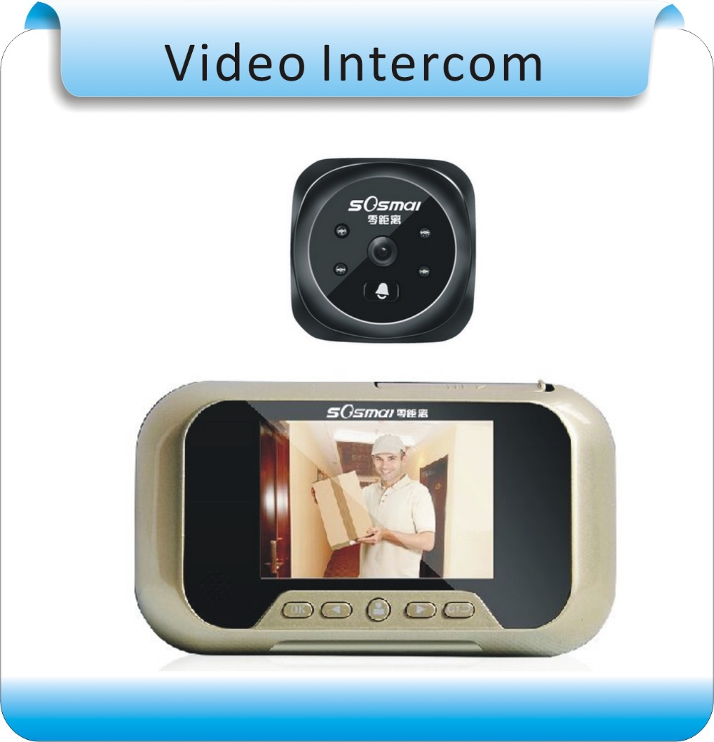 Free shipping 8G memory 3 0 LCD video intercom door motion detect font b phone b