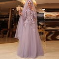Muslim Wedding Dresses Full Sleeves Vestido De Noiva Sequins Hijab Wedding Dress Long Casamento Vintage Bridal