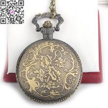 Vintage Retro Bronze Motorcycle Motorbike MOTO Pocket Watch Necklace Pendant Quartz Watch Relogio De Bolso Men