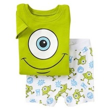Monsters 2015 Summer Boys Pajamas Suits Short Sleeve Pijama Children Pyjama Sets Free Shipping
