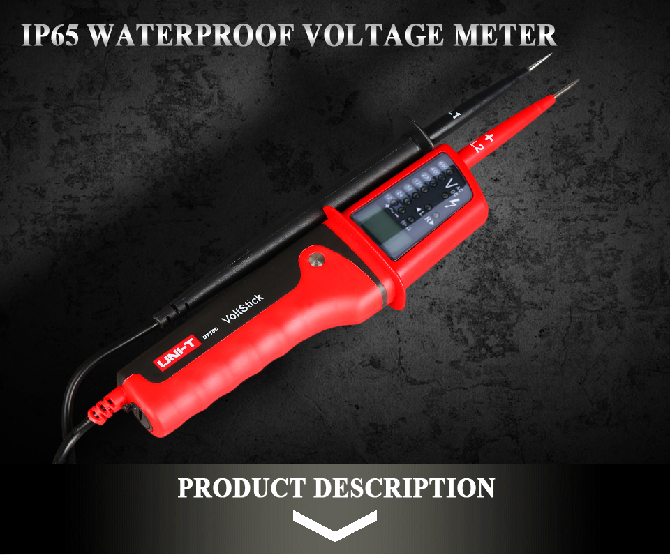 Description Picture 2 of itemUNI-T UT15C Waterproof Digital Voltage Meter 24V~690V AC/DC Voltage Testers LCD Display Auto Range Phase Rotation voltage tester