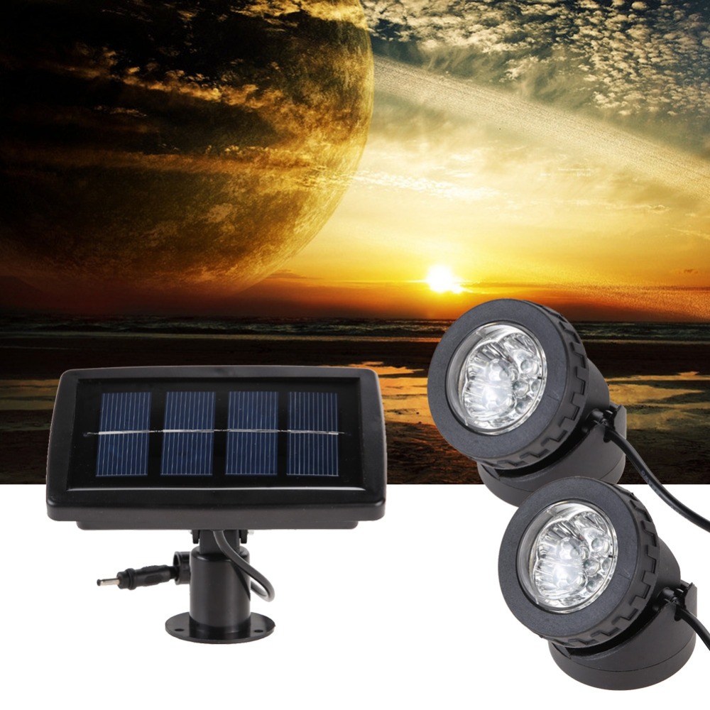 Solar Power 2 lamp White Spotlight Under Water Pool Pond Garden Path Light LED Solar Light Outdoor Free Shipping Solar Power 2 lamp White Spotlight Under Water Pool Pond Garden Path Light LED Solar Light Outdoor Free Shipping