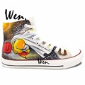 Wen Design Custom Hand Painted Shoes One Punch Man Anime Shoes Woman Man s High Top