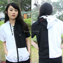 Danganronpa Cosplay Monokuma Unisex Hoodie T-shirt Jackets Hooded Tops Coats Sportswear Fancy Dress Halloween Costume