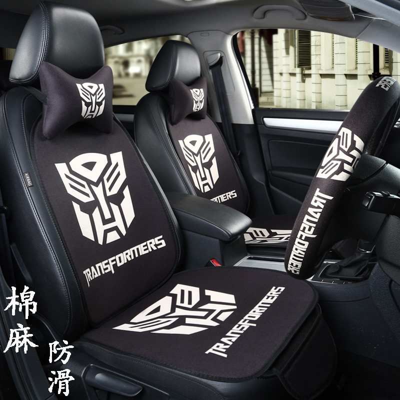 For Nissan Ultimate Batman Car Seat Covers Comic Pow Headrest And