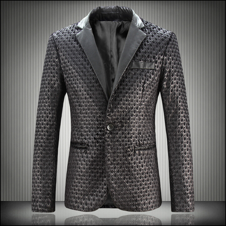 Spring and Autumn leisure suit men s Korean Slim font b plaid b font suit dress