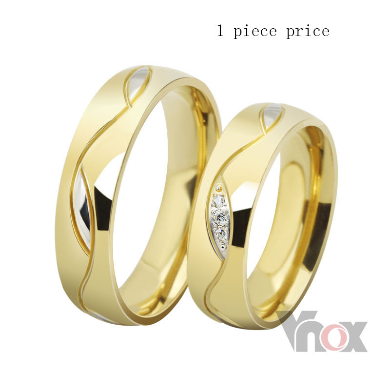 18k gold plated 6mm wide wedding rings for men and women jewelry